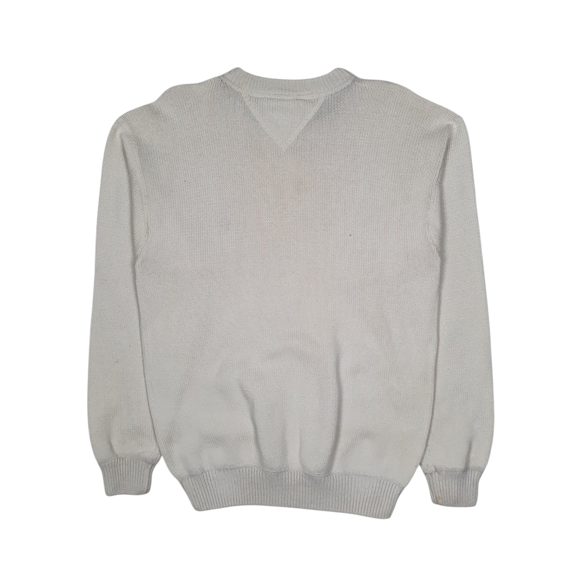Mens Cream Tommy Hilfiger Heavy Knit Crewneck Jumper