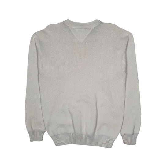 Mens Cream Tommy Hilfiger Heavy Knit Crewneck Jumper