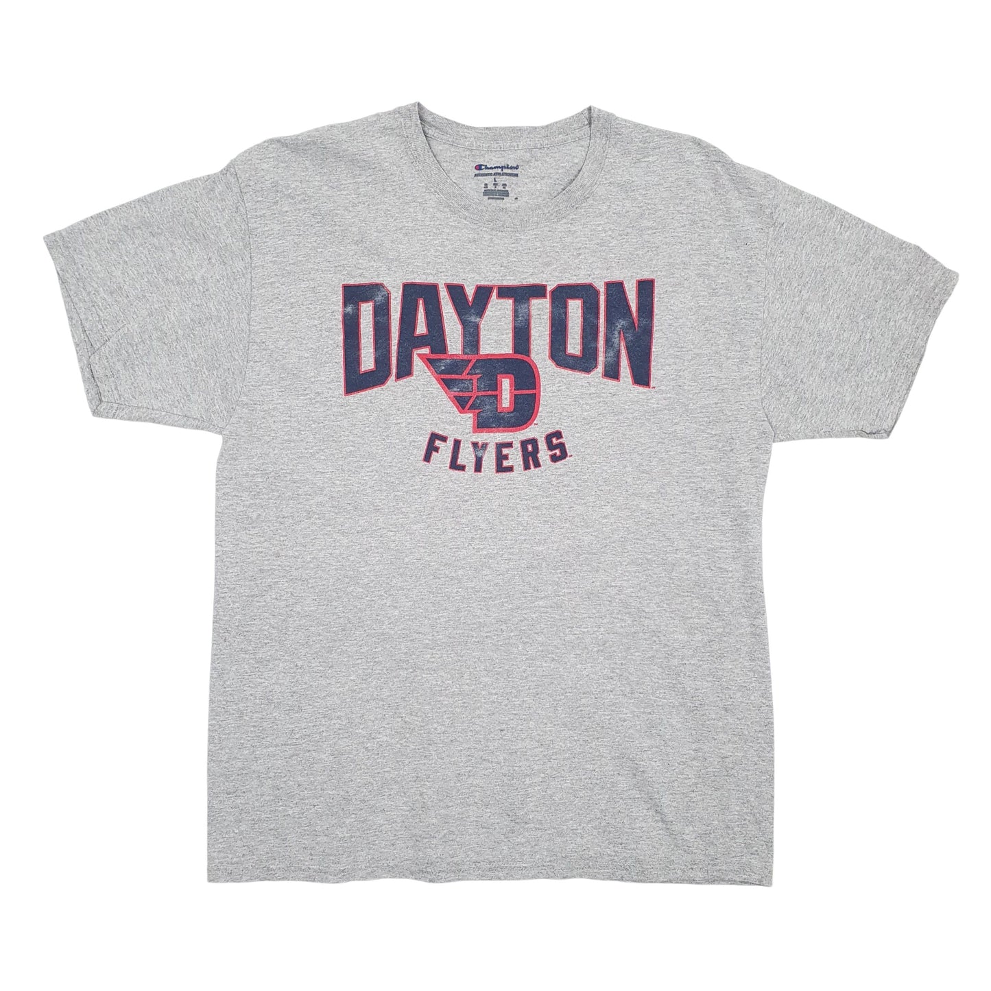 Mens Grey Champion Dayton Flyers Short Sleeve T Shirt