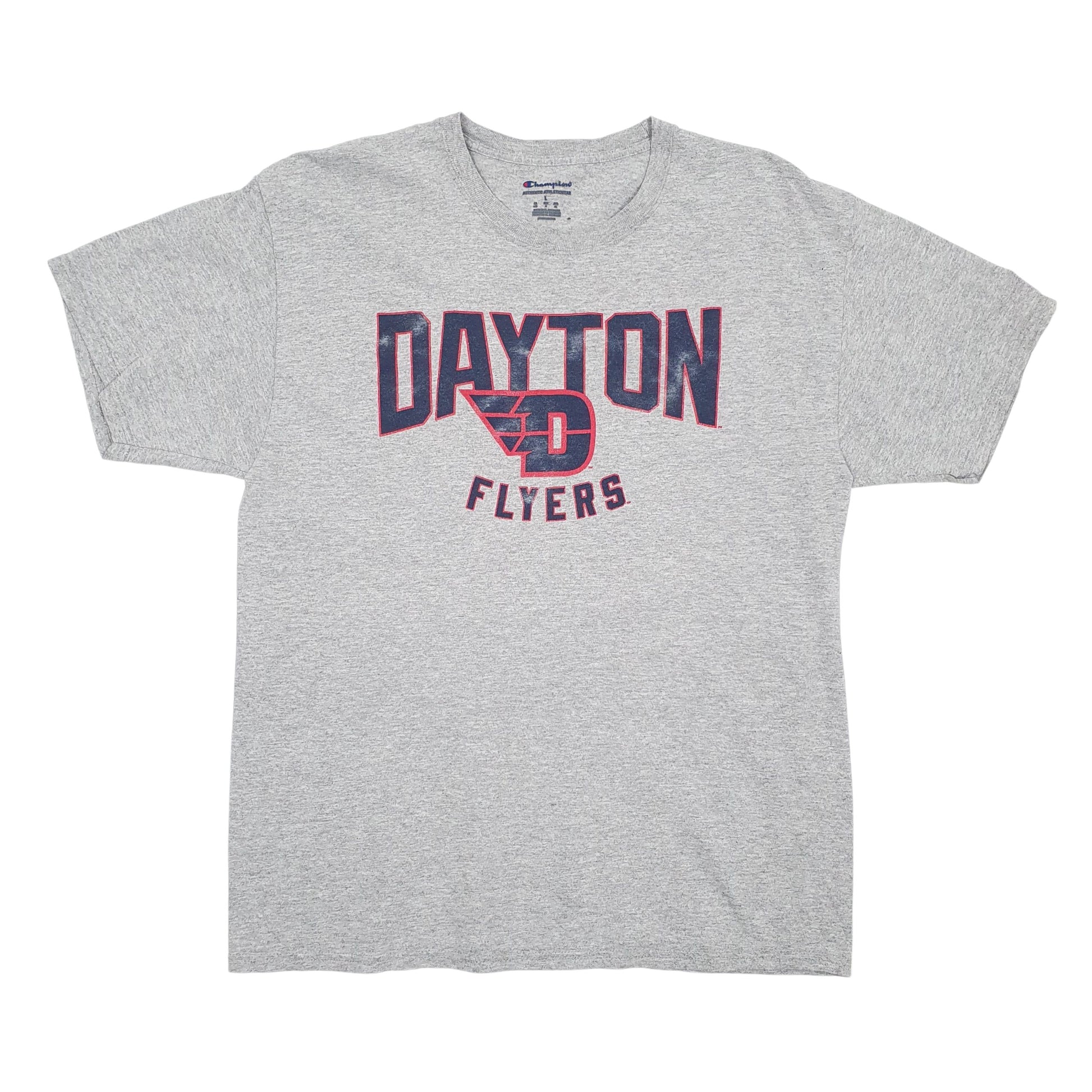 Mens Grey Champion Dayton Flyers Short Sleeve T Shirt