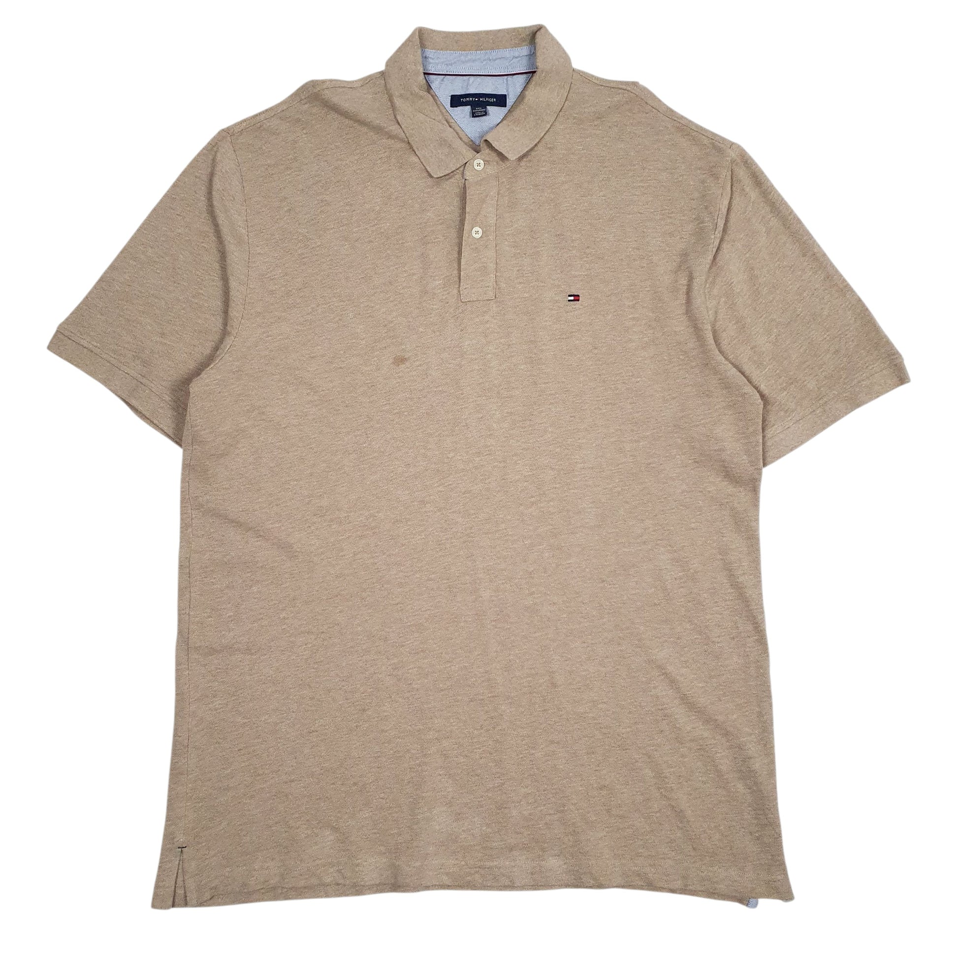 Mens Brown Tommy Hilfiger  Short Sleeve Polo Shirt