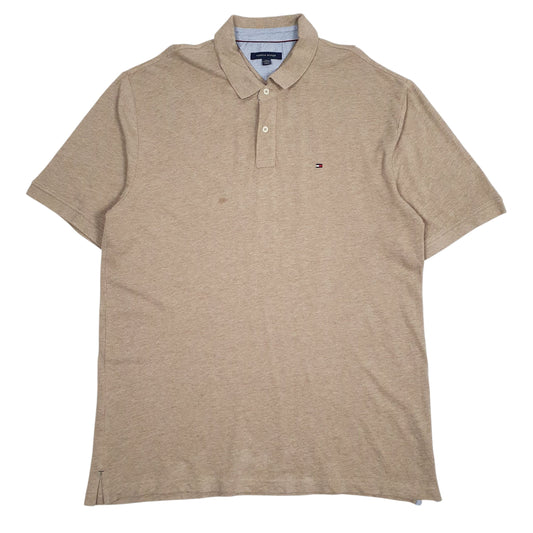 Mens Brown Tommy Hilfiger  Short Sleeve Polo Shirt