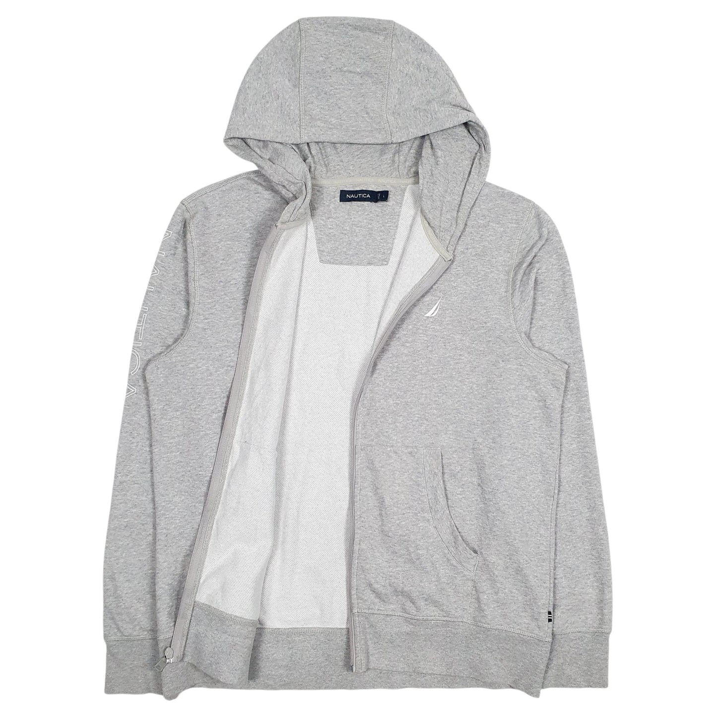 Mens Grey Nautica  Full Zip Jumper