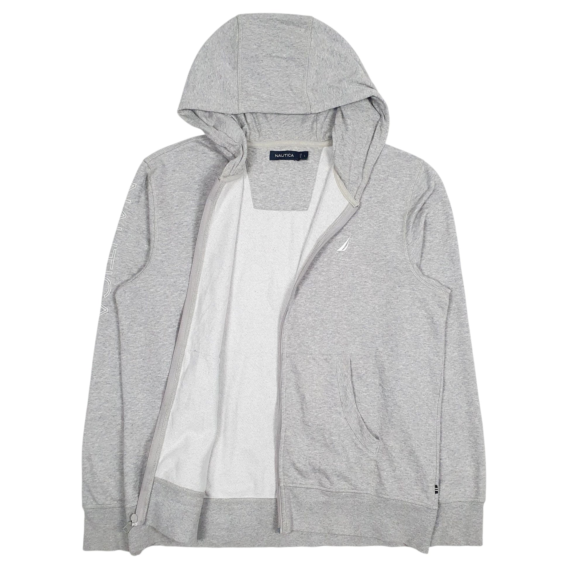 Mens Grey Nautica  Full Zip Jumper
