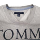Mens Grey Tommy Hilfiger Spellout Crewneck Jumper
