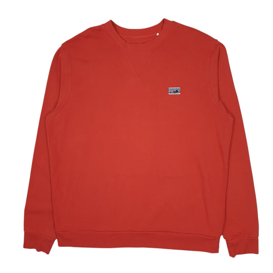 Mens Orange Patagonia  Crewneck Jumper