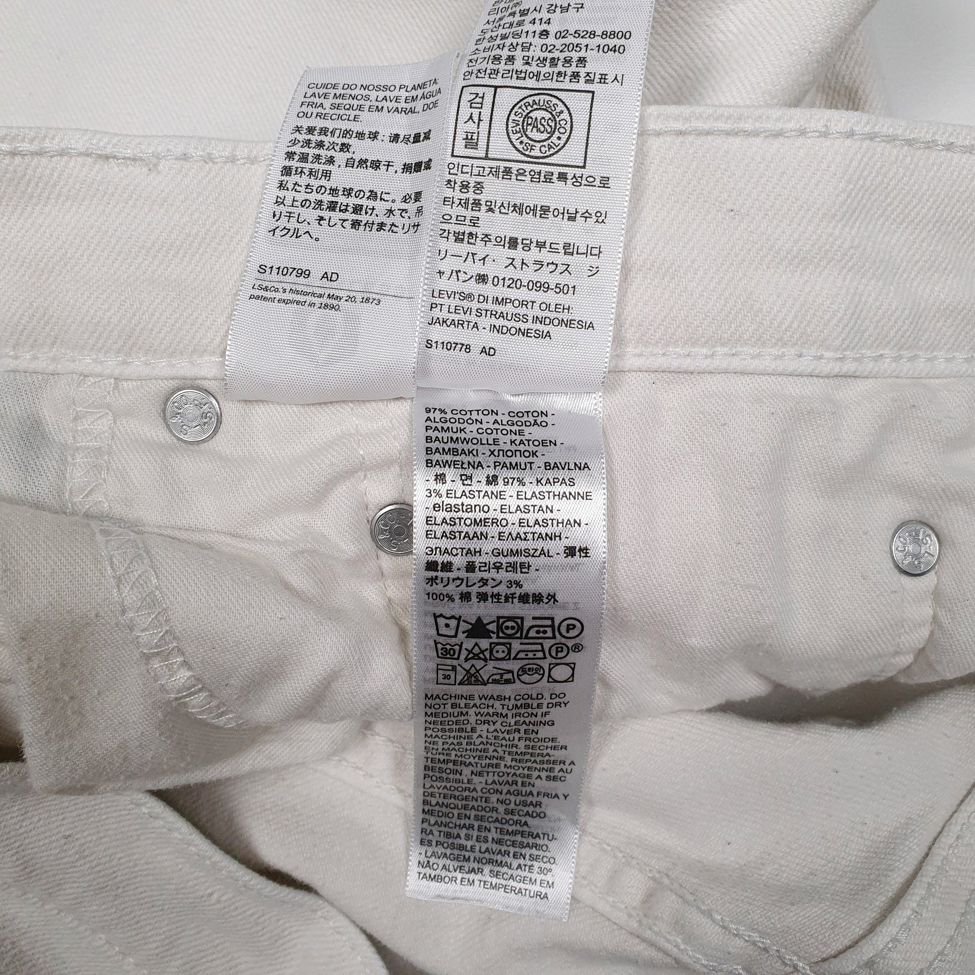Mens White Levis   Jeans