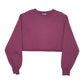 Womens Burgundy Champion Reverse Weave Croptop Crewneck Jumper