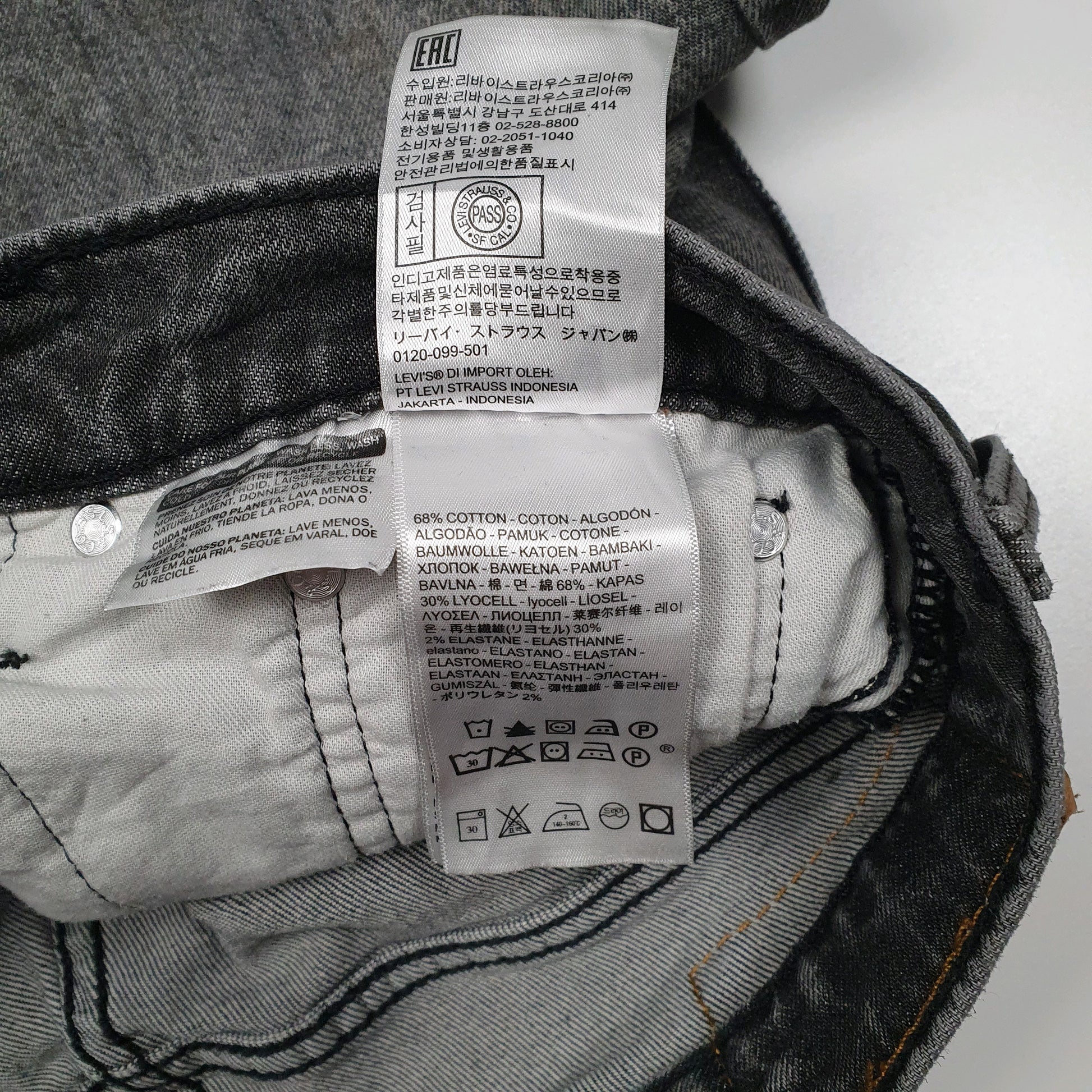 Mens Grey Levis   Jeans