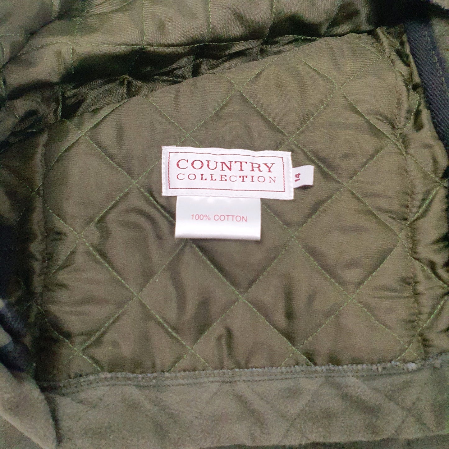 Womens Green Country Collection  Crewneck Coat