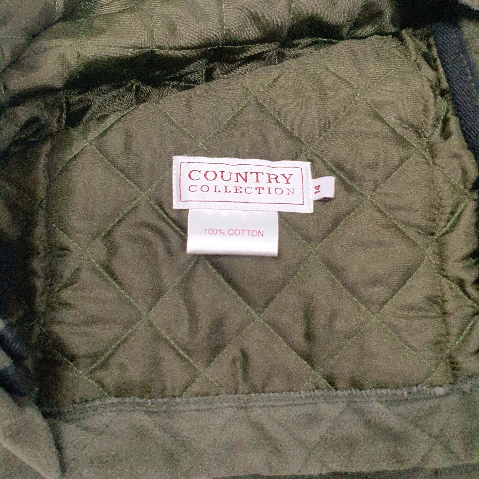 Womens Green Country Collection  Crewneck Coat