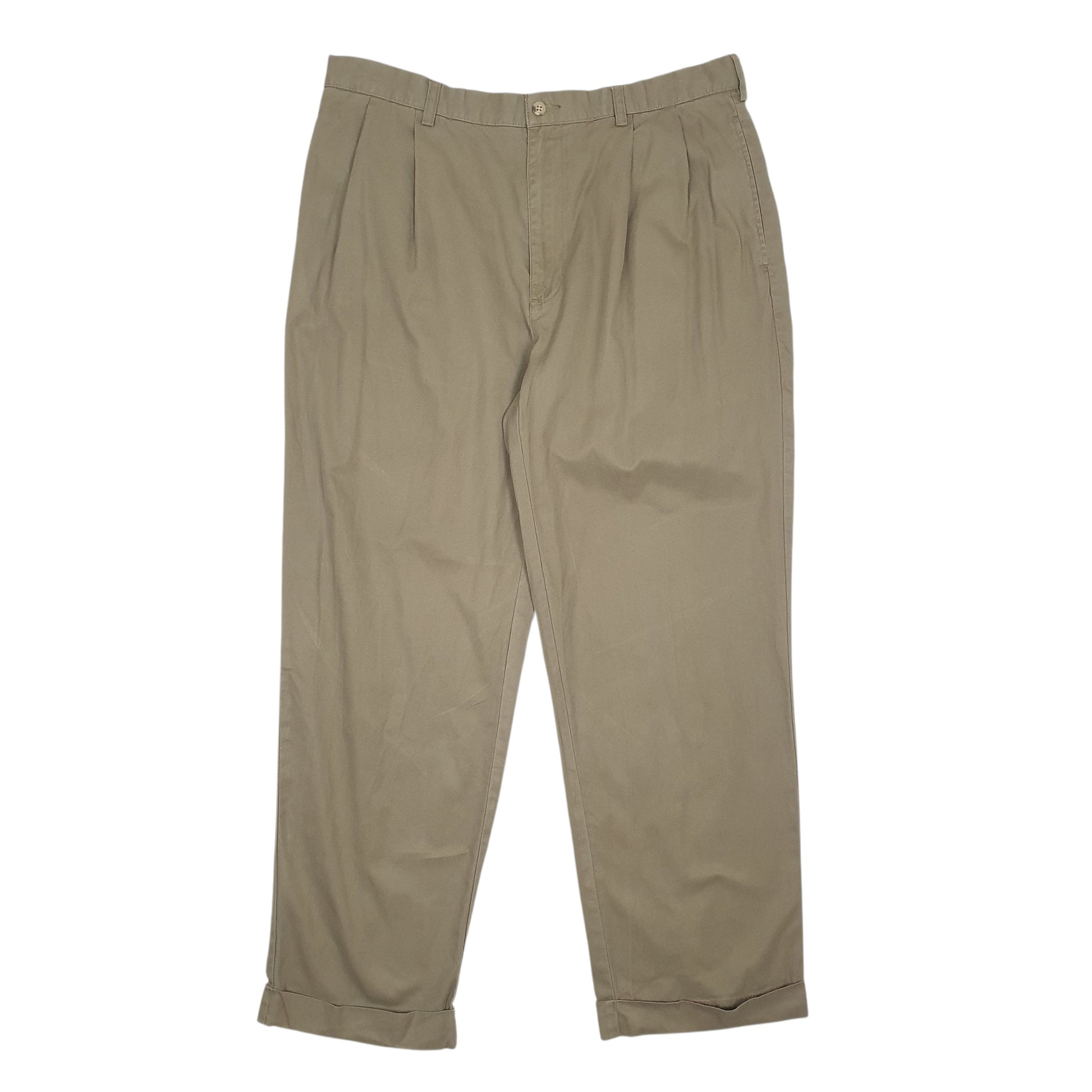 Mens Brown Polo Ralph Lauren Hammond Pand Pleated 90s Chino Trousers