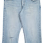 Mens Blue Levis Distressed Crewneck Jeans