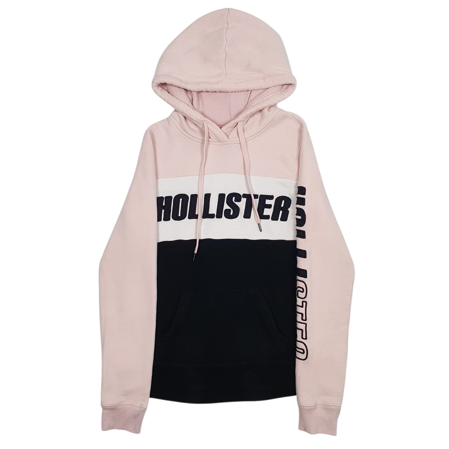 Womens Pink Hollister Spellout Hoodie Jumper