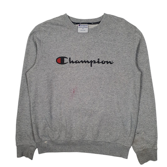 Mens Grey Champion  Crewneck Jumper
