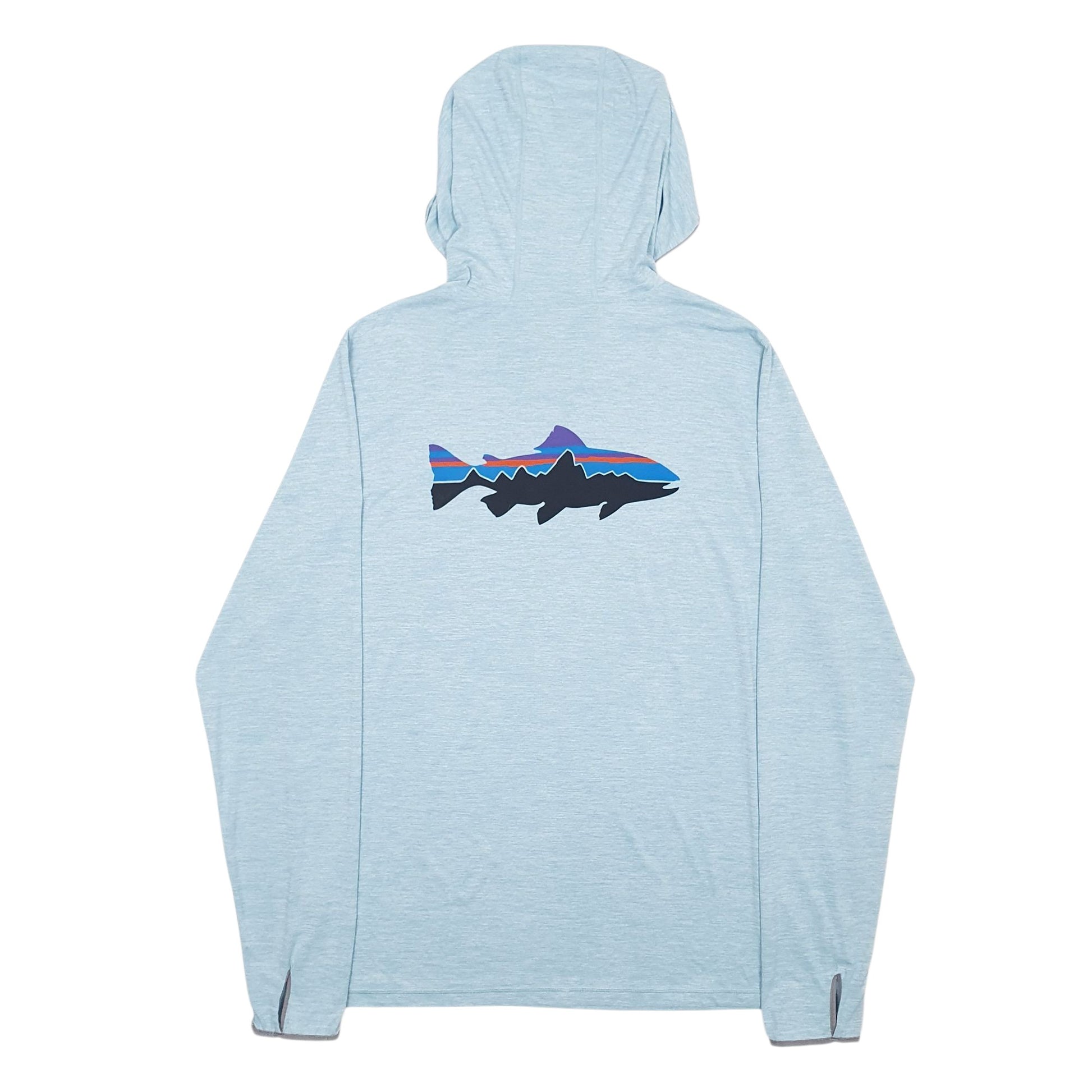 Mens Blue Patagonia Lightweight Tropic Comfort Hoodie Jumper