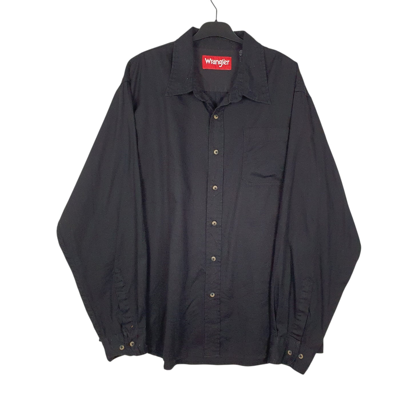 Mens Black Wrangler  Long Sleeve Shirt