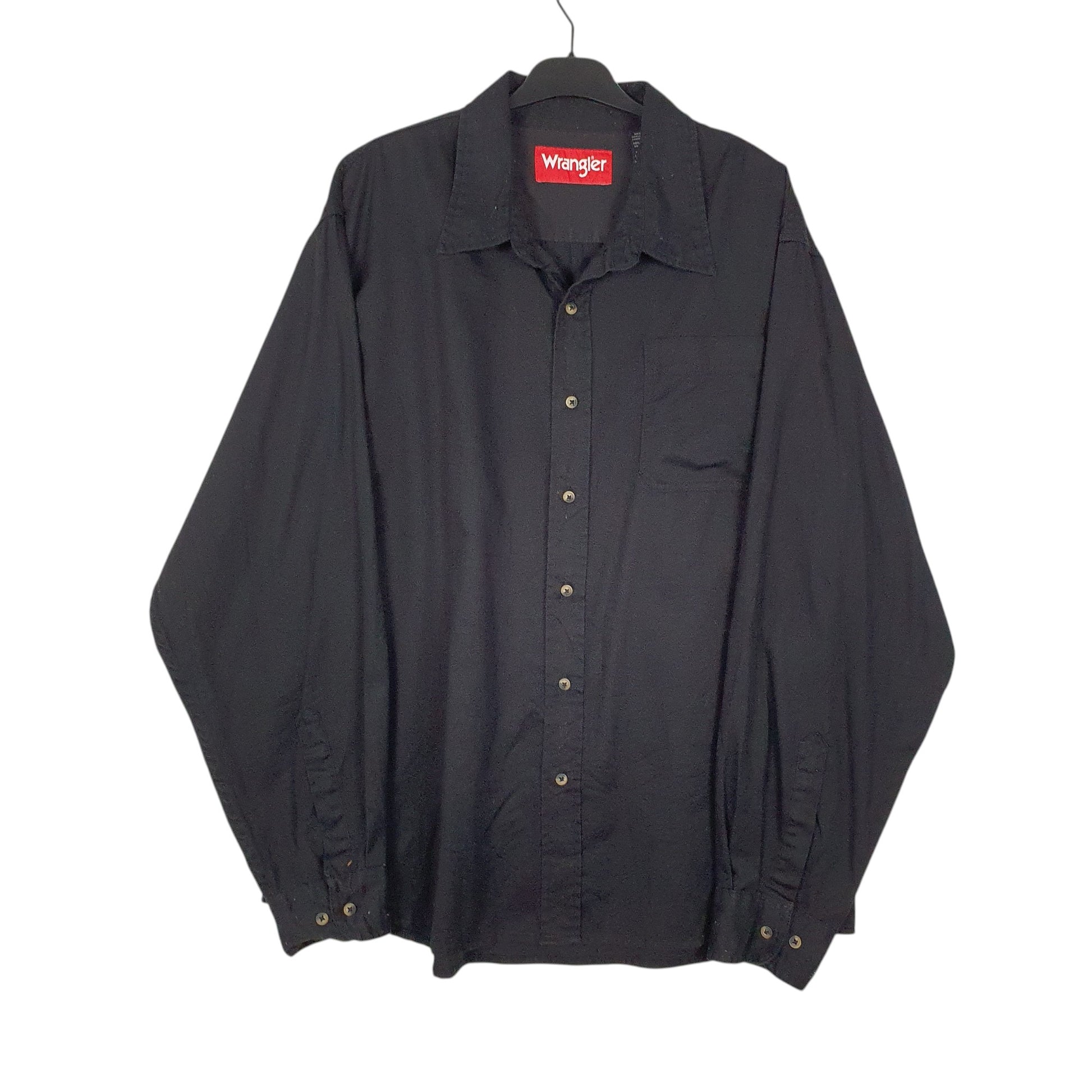 Mens Black Wrangler  Long Sleeve Shirt