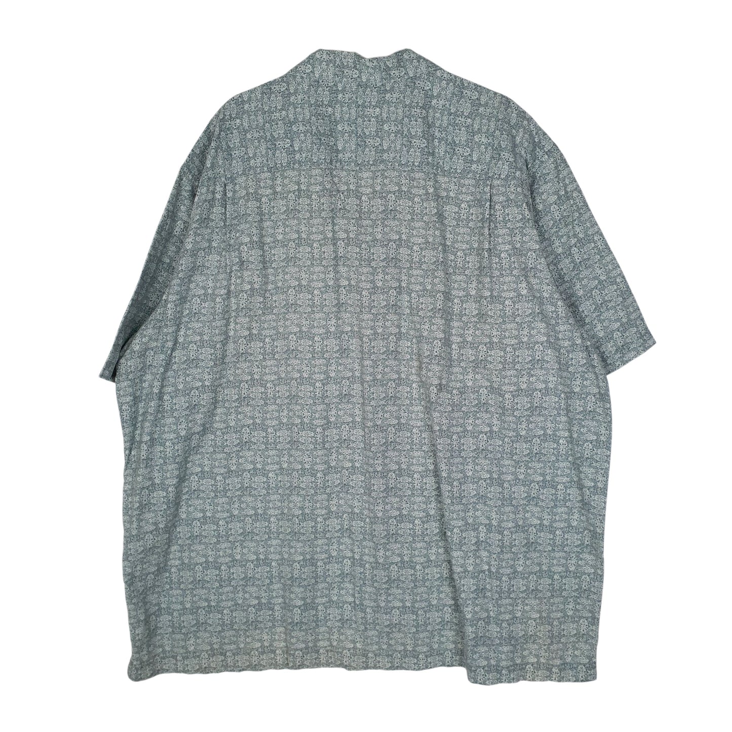 Mens Blue L.L.Bean Paisley  Shirt