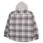 Mens Grey Wrangler Plaid Overshirt  Coat