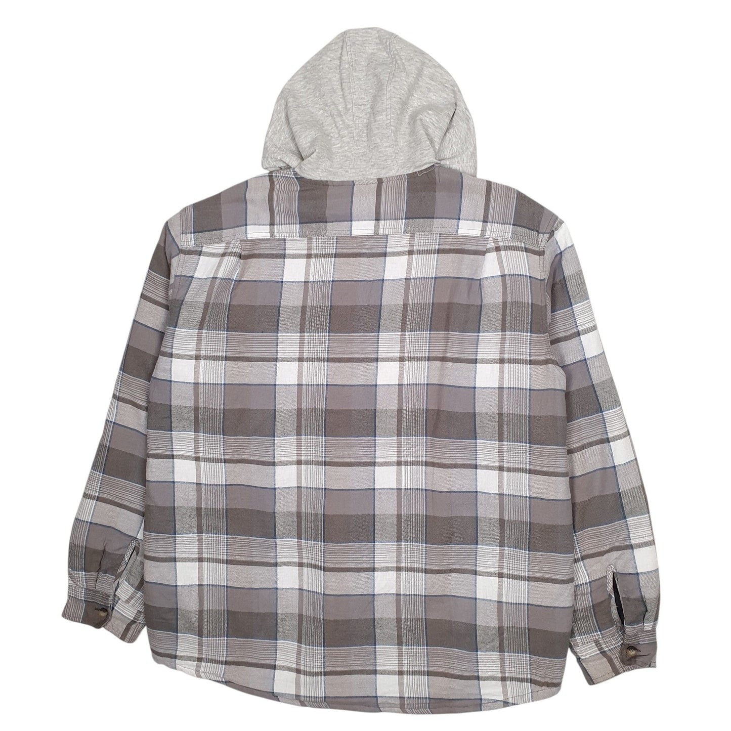 Mens Grey Wrangler Plaid Overshirt  Coat