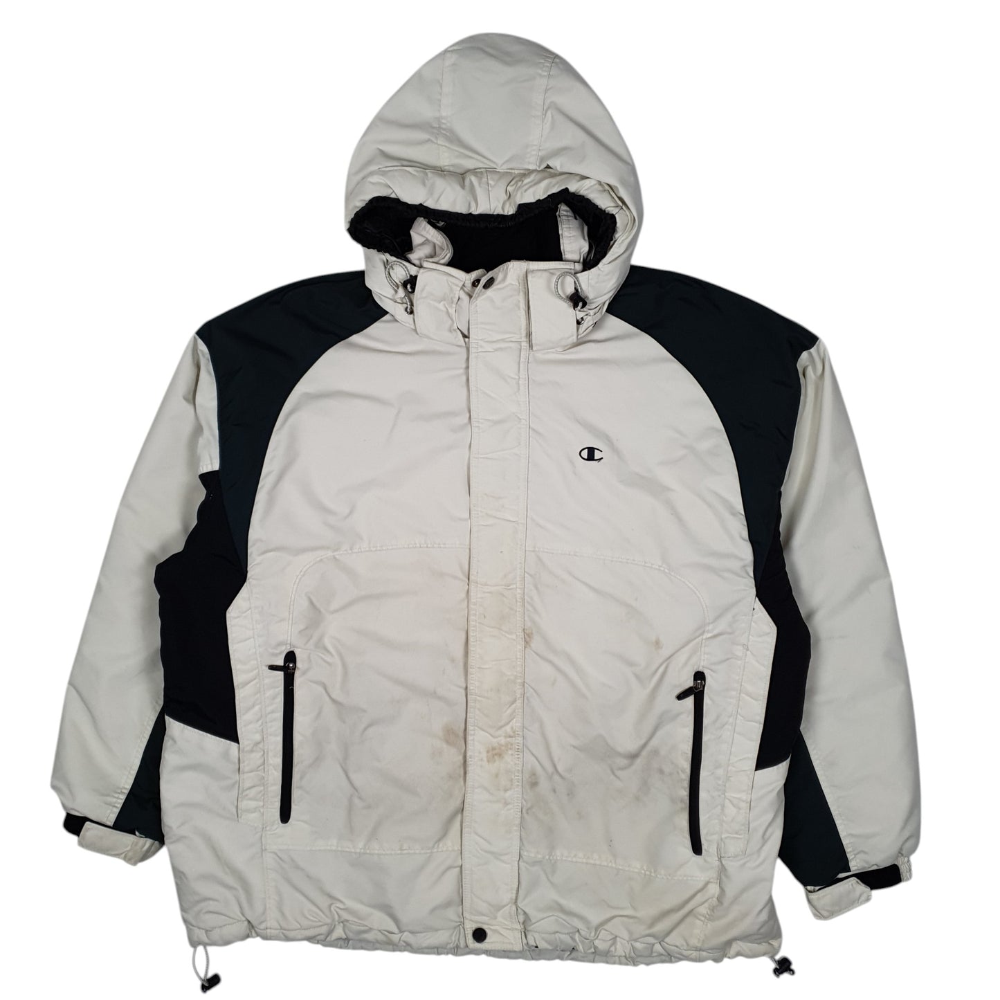 Mens White Champion Padded  Coat