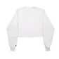 Womens White Champion Croptop Georgetown Crewneck Jumper