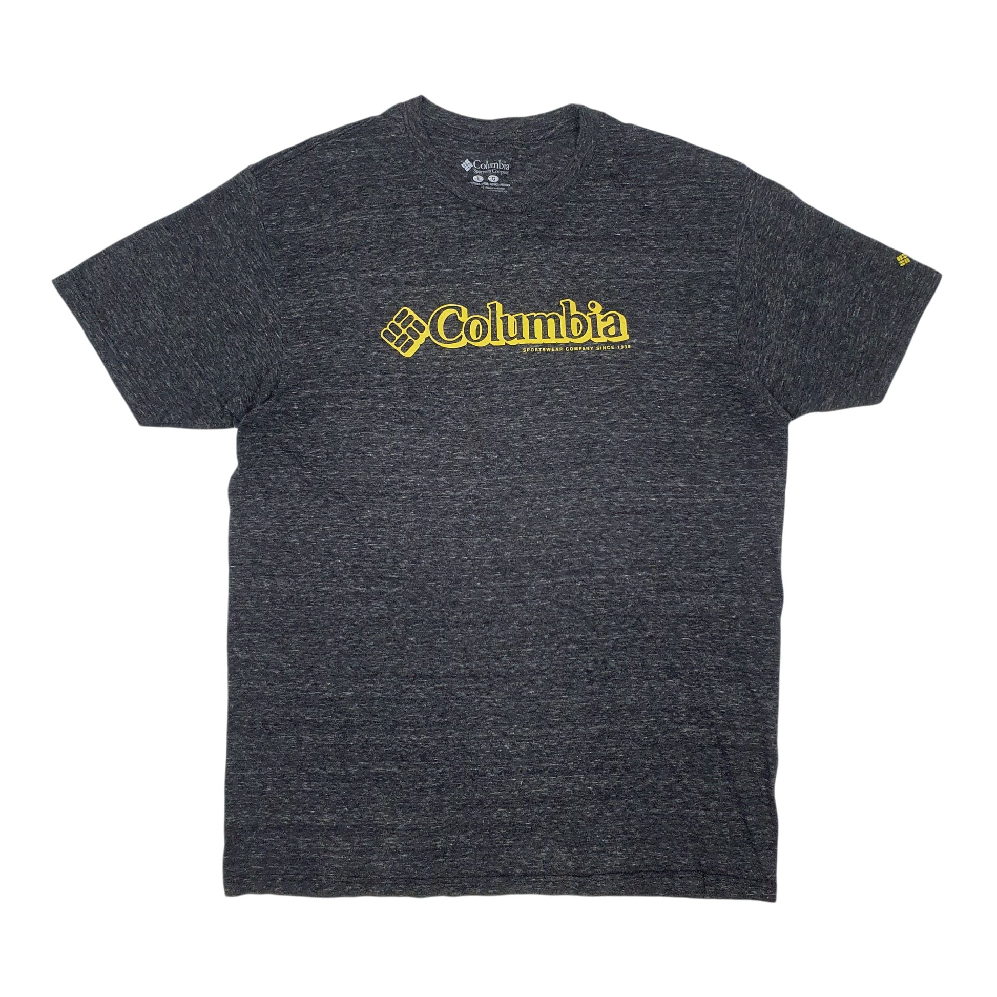 Mens Grey Columbia Sportswear Company Spellout Short Sleeve T Shirt