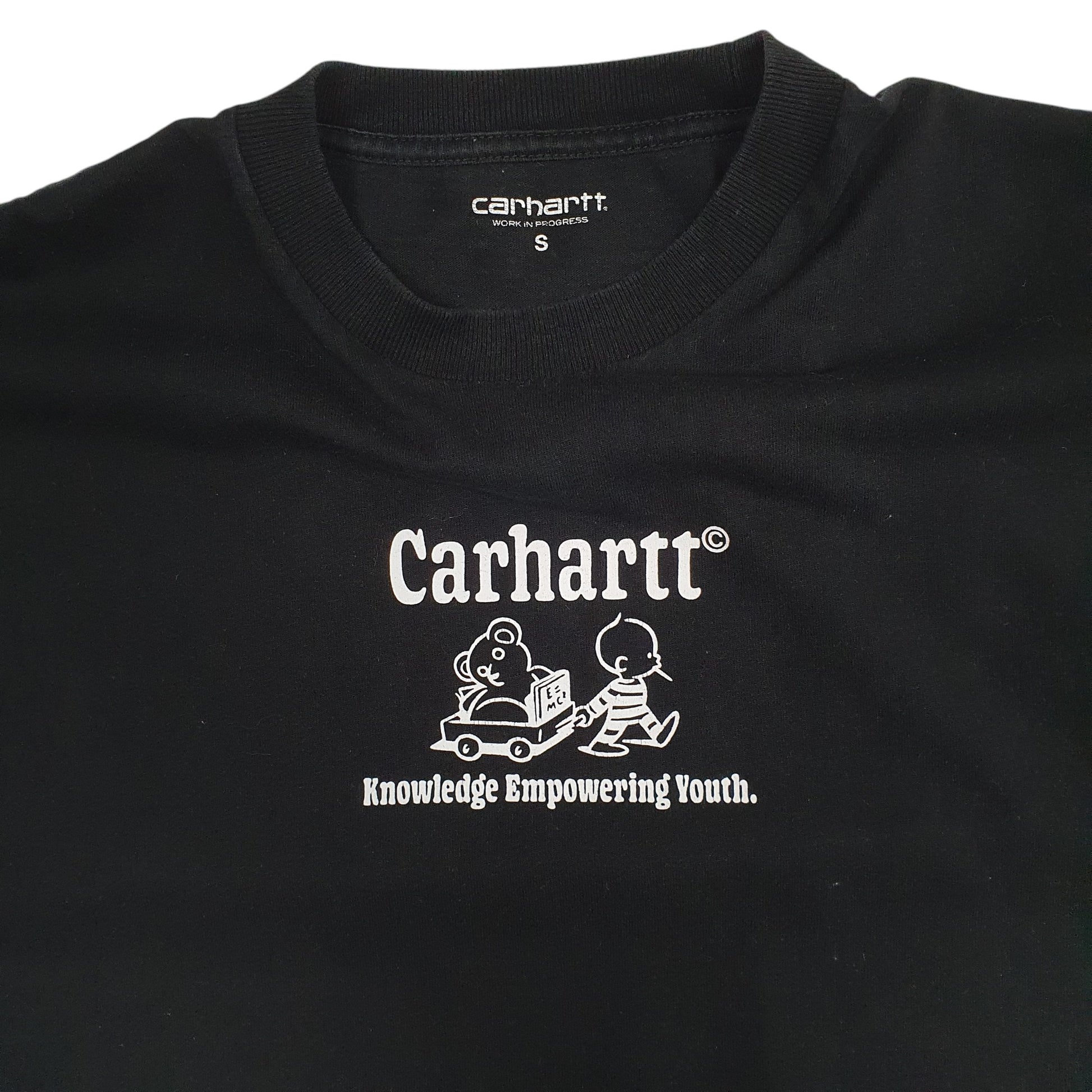 Mens Black Carhartt   T Shirt