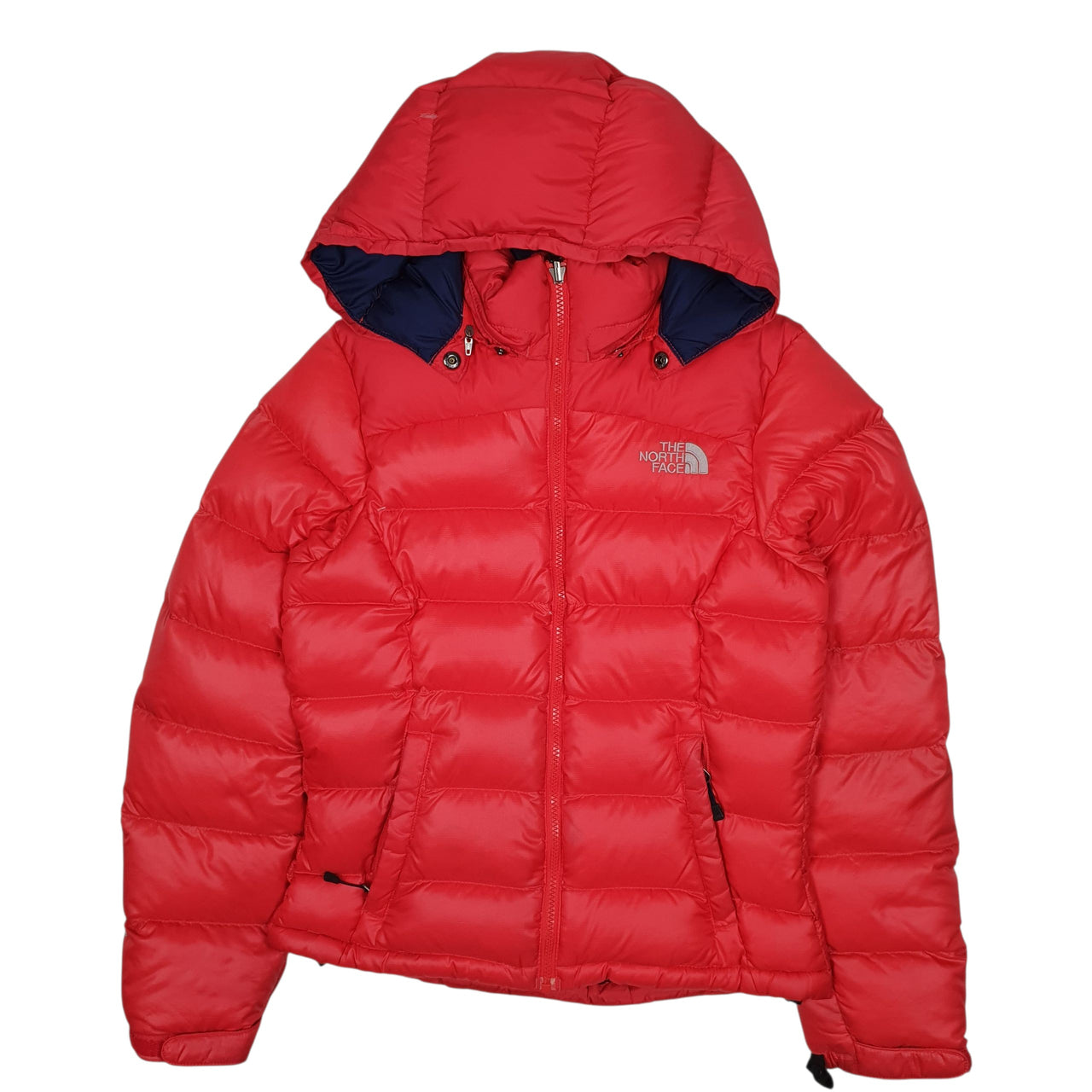 Womens Red The North Face Nuptse Hooded  Coat