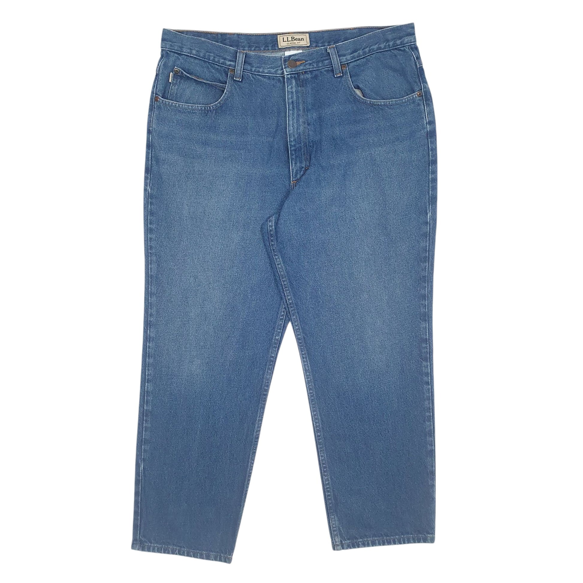 Mens Blue L.L.Bean  Classic Fit JeansW38 L28