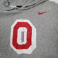 Mens Grey Nike Ohio State Hoodie Jumper