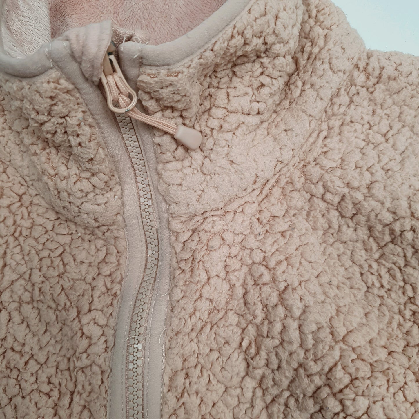 Womens Pink Champion Sherpa Full Zip Jumper
