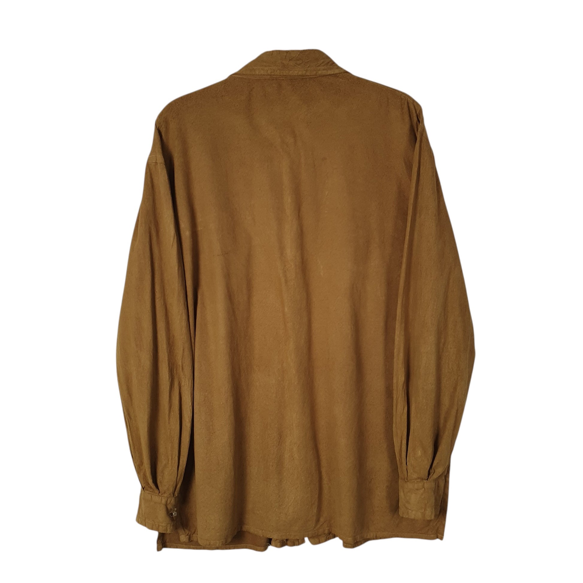 Mens Tan Burberry Vintage 90s Suede  Shirt