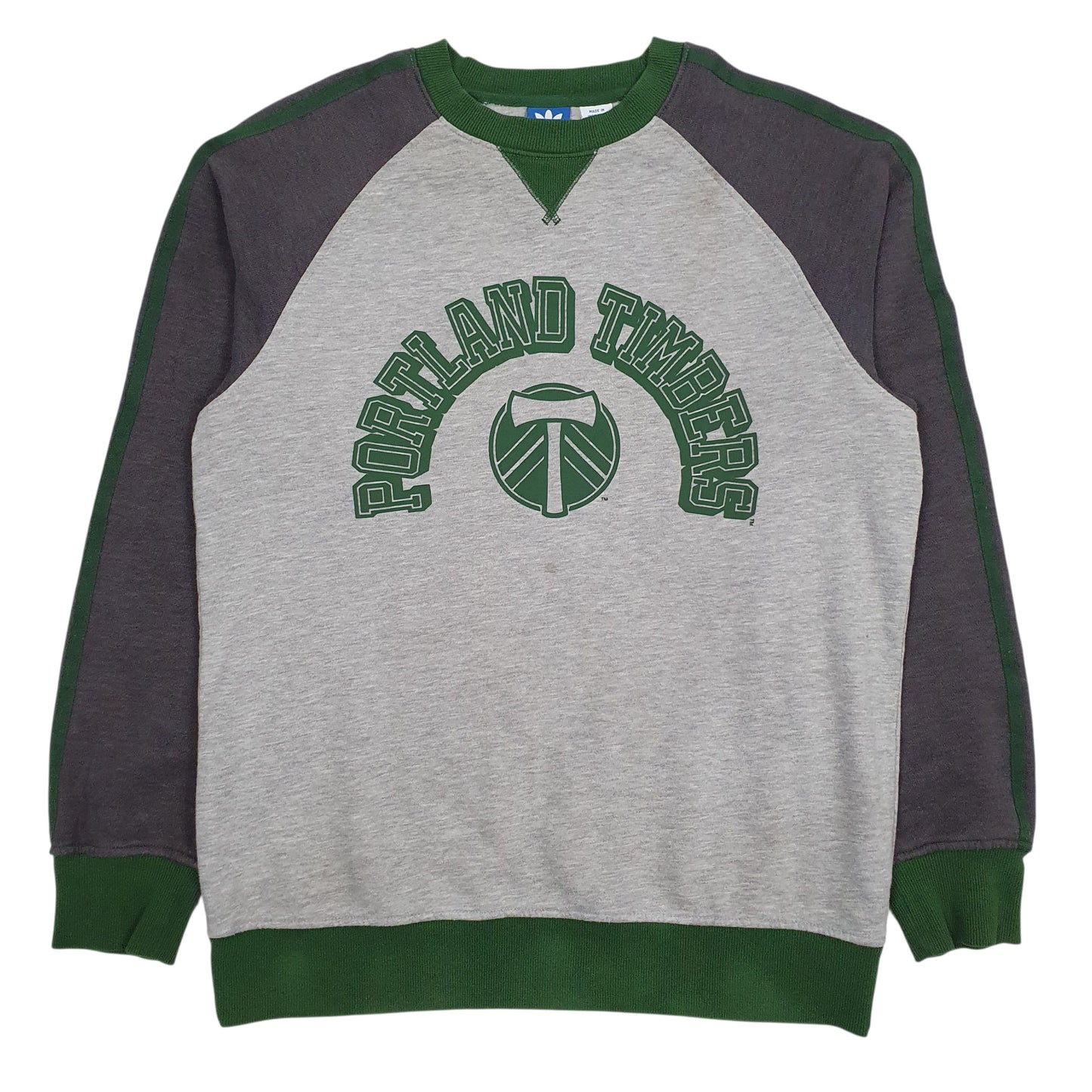 Mens Grey Adidas Portland Timbers Crewneck Jumper