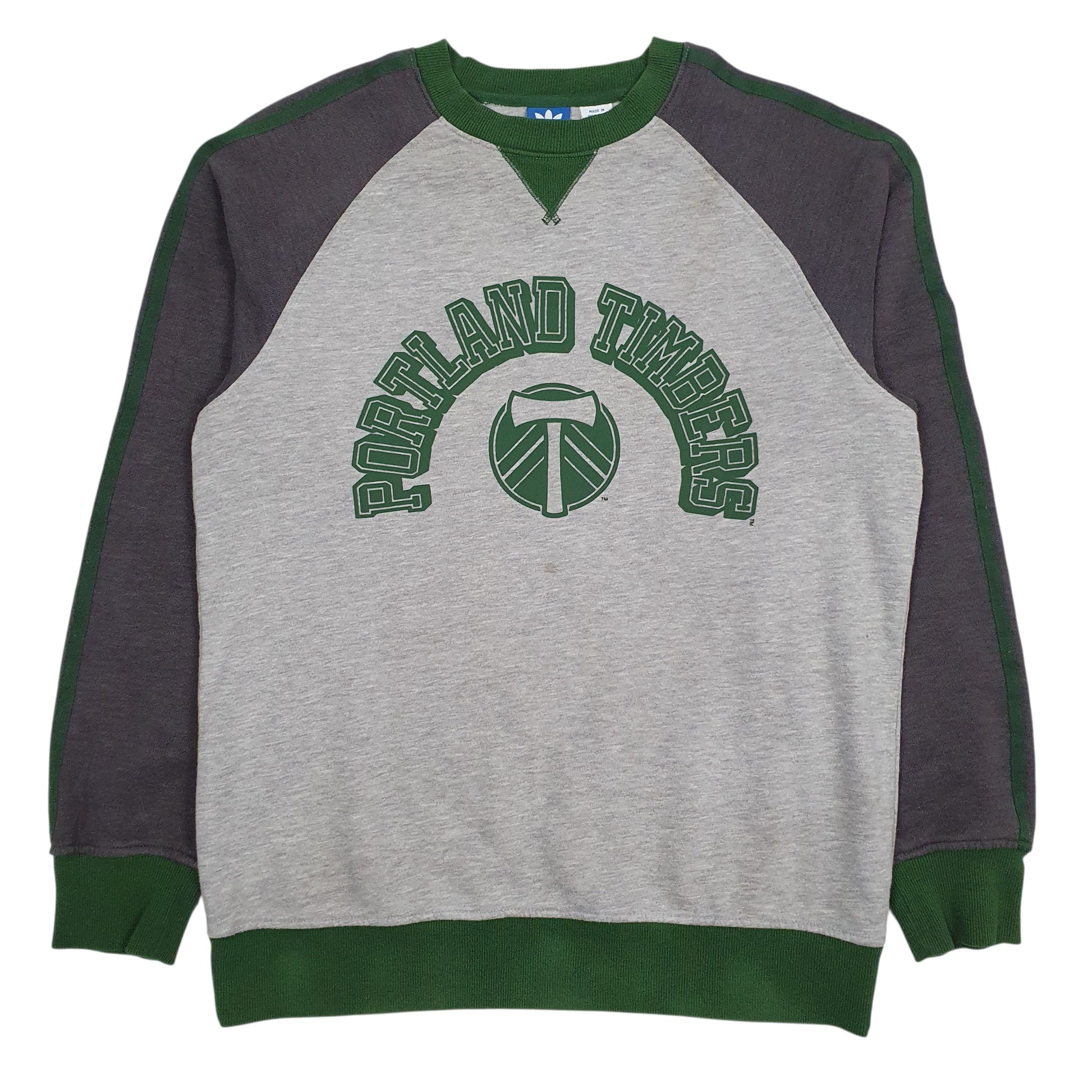 Mens Grey Adidas Portland Timbers Crewneck Jumper