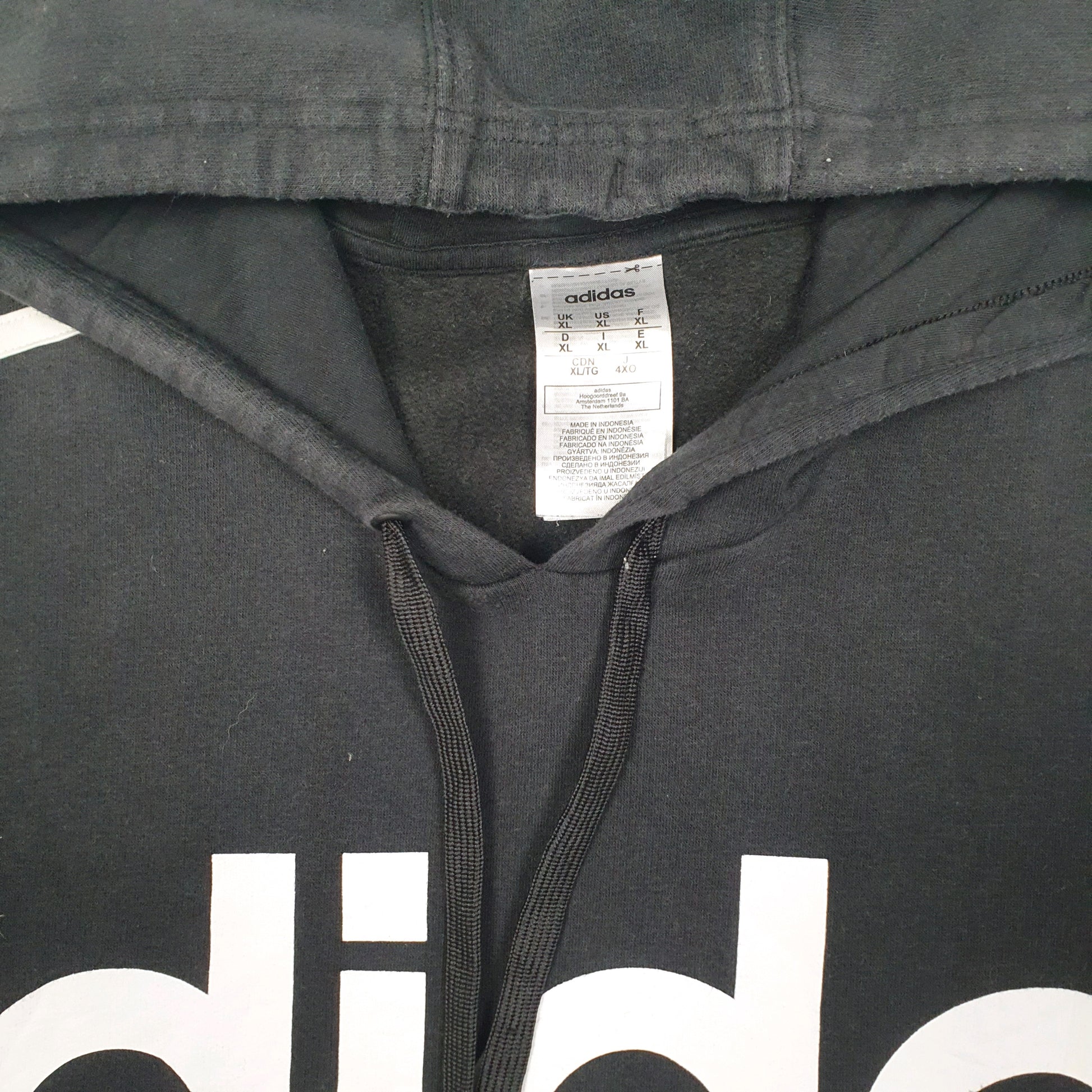 Mens Black Adidas  Hoodie Jumper