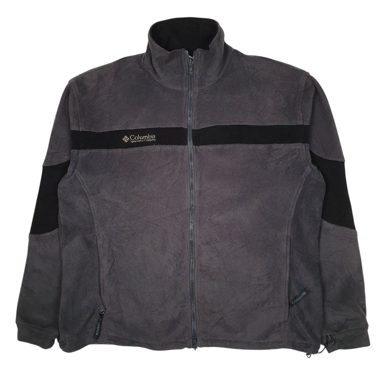 Mens Grey Columbia Sportswear Company Titanium Full Zip Jumper