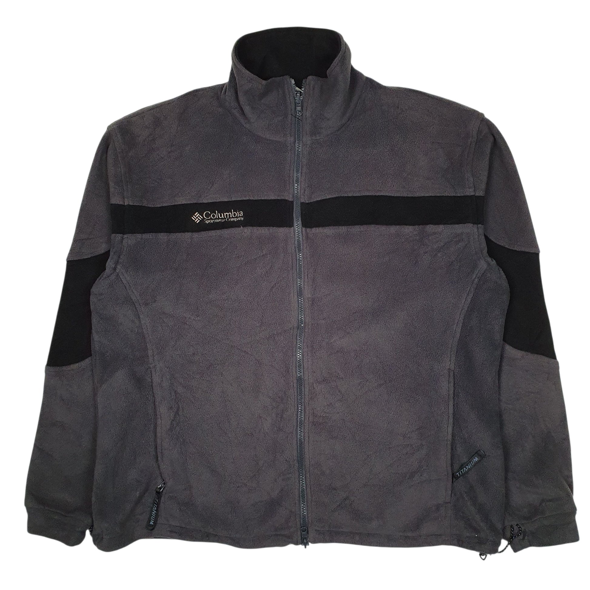 Mens Grey Columbia Sportswear Company Titanium Full Zip Jumper