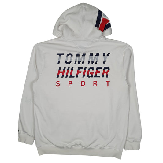 Mens White Tommy Hilfiger Sport Hoodie Jumper