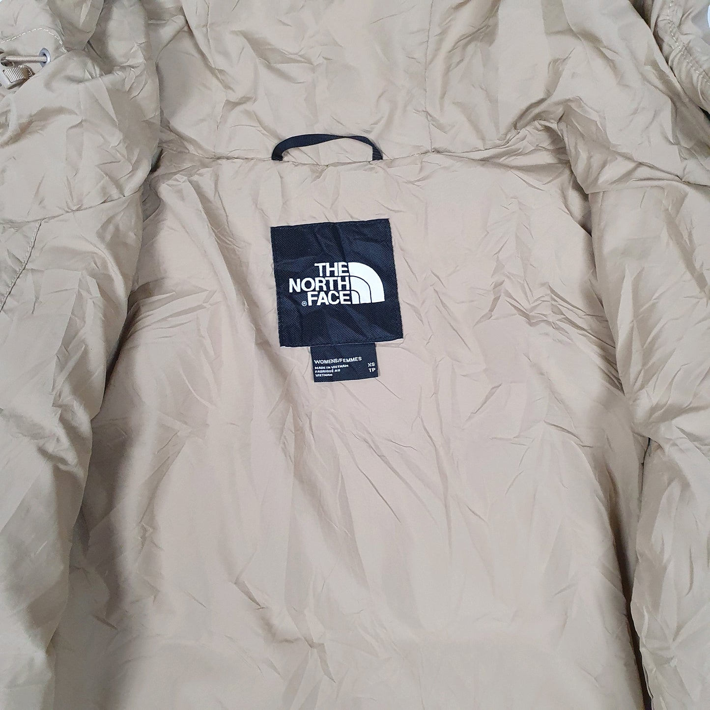 Womens Beige The North Face Longline Parka Trench  Coat