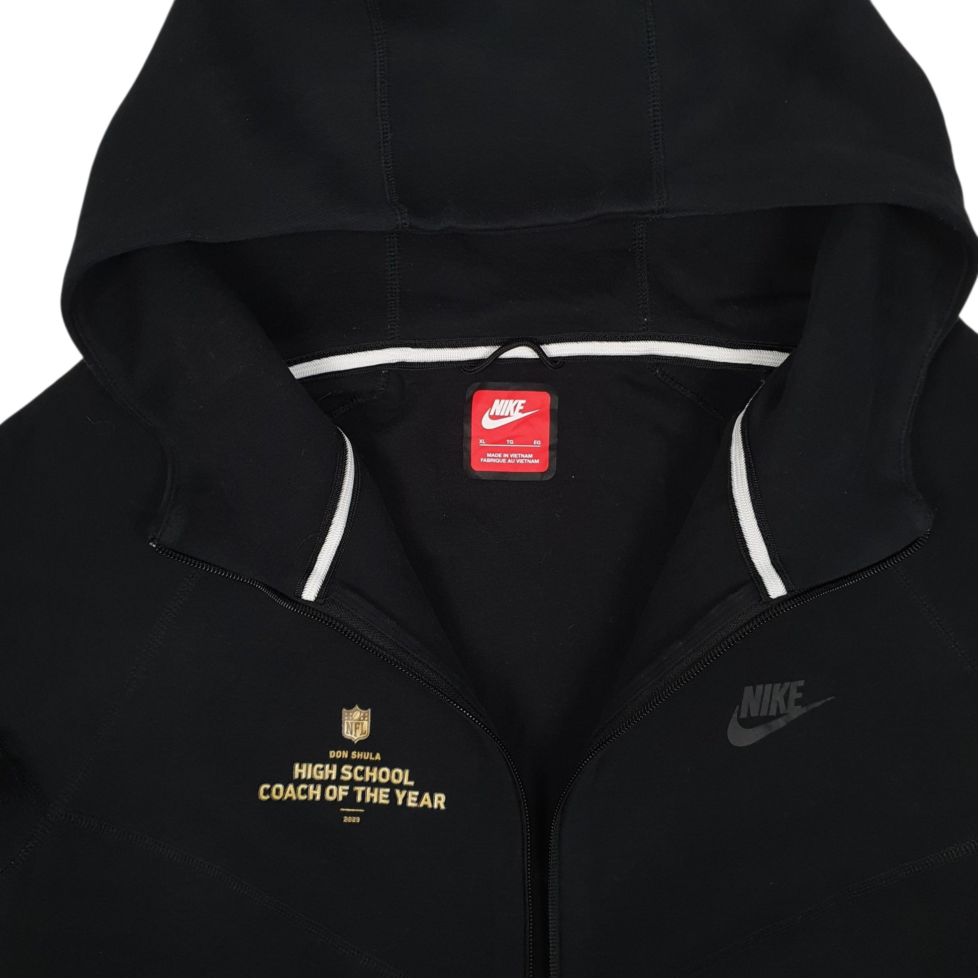 Mens Black Nike Hoodie NFL Coach Full Zip Jumper