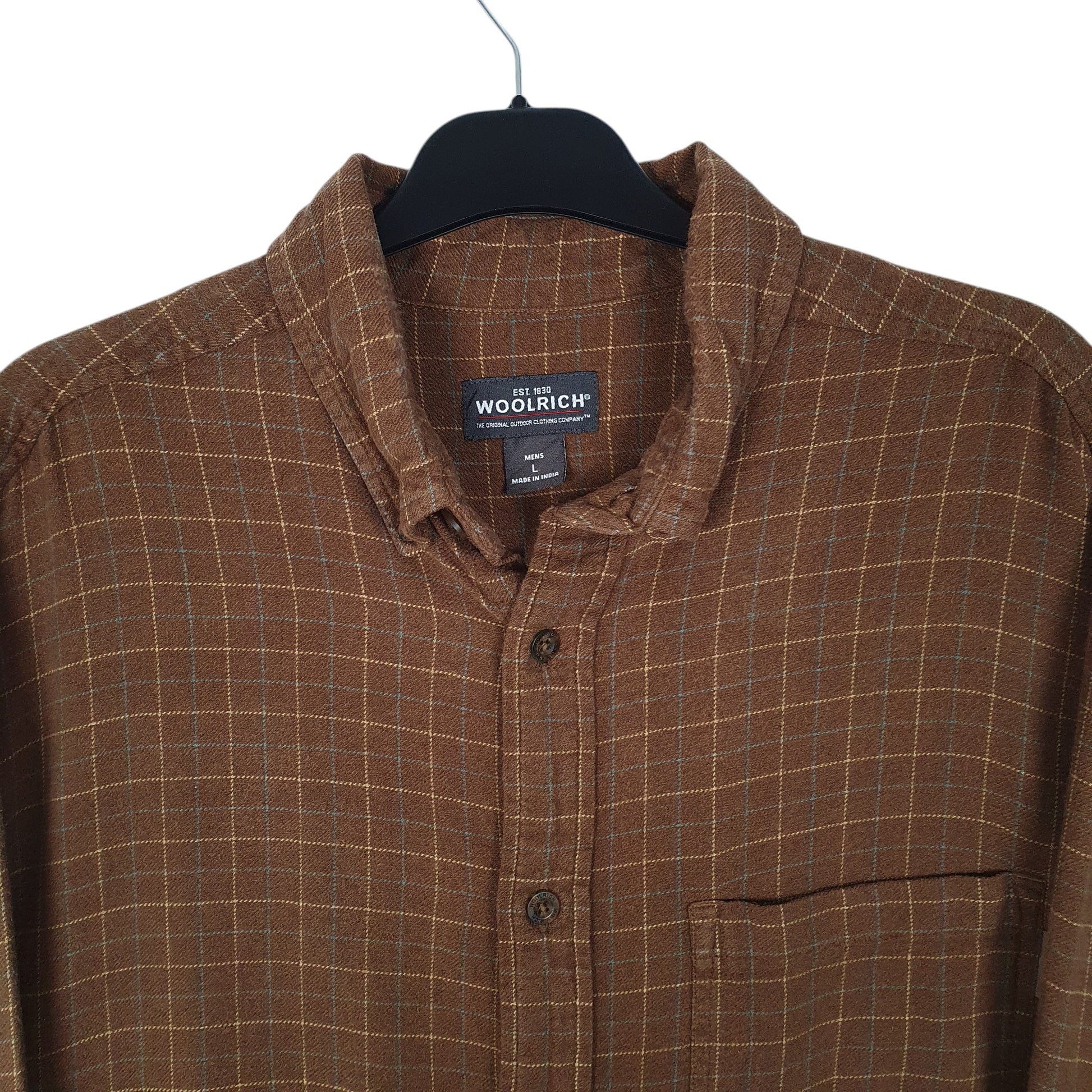 Mens Brown Woolrich   Shirt
