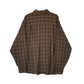 Mens Brown Woolrich Thick Plaid  Shirt