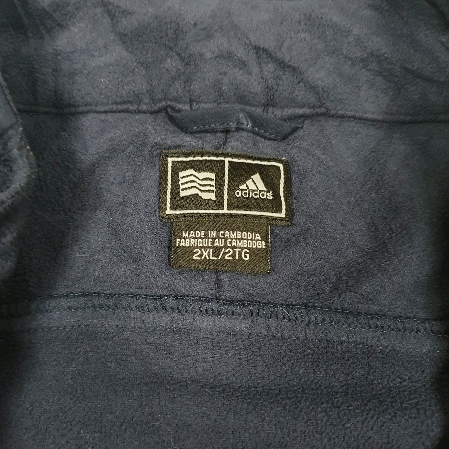 Mens Navy Adidas Clima Proof Quarter Zip Jumper