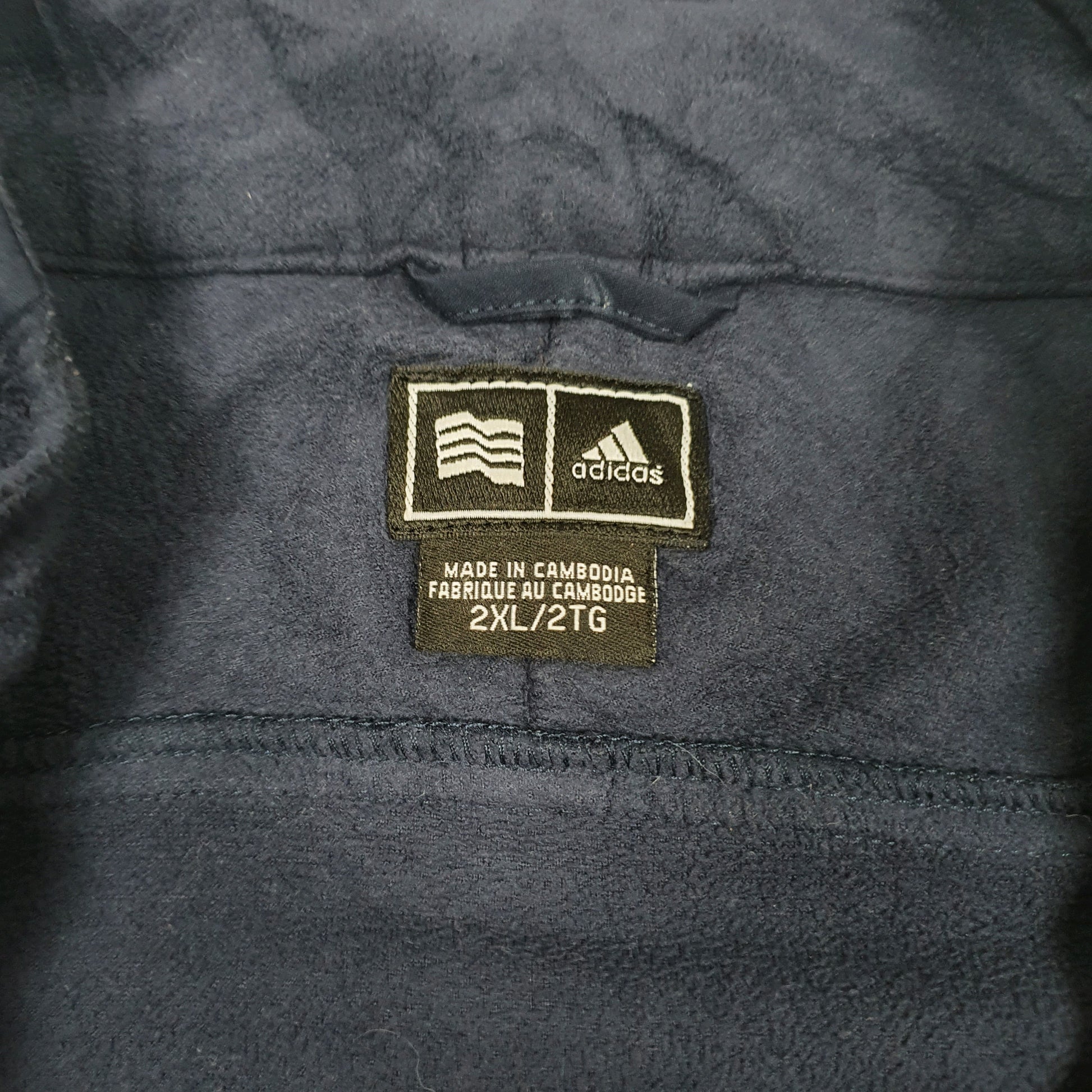 Mens Navy Adidas Clima Proof Quarter Zip Jumper