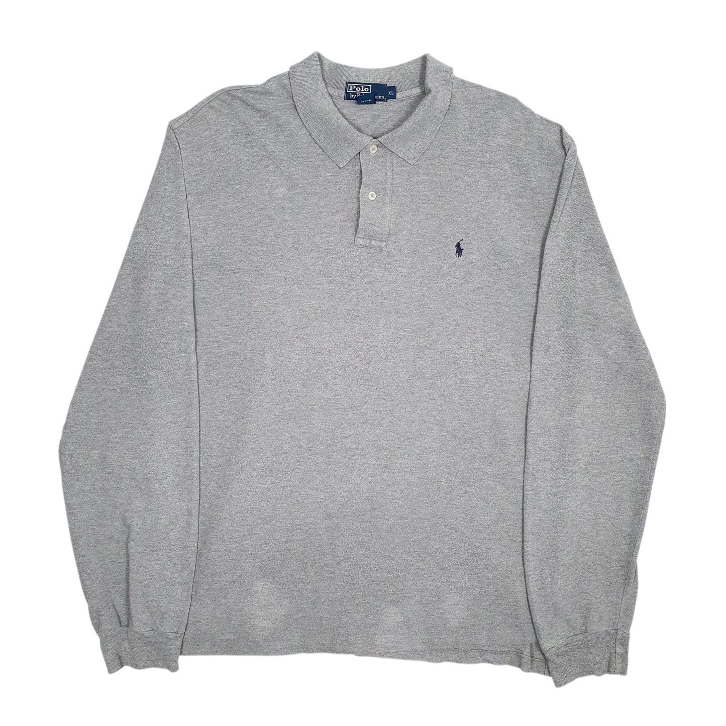 Mens Grey Polo Ralph Lauren  Long Sleeve Polo Shirt
