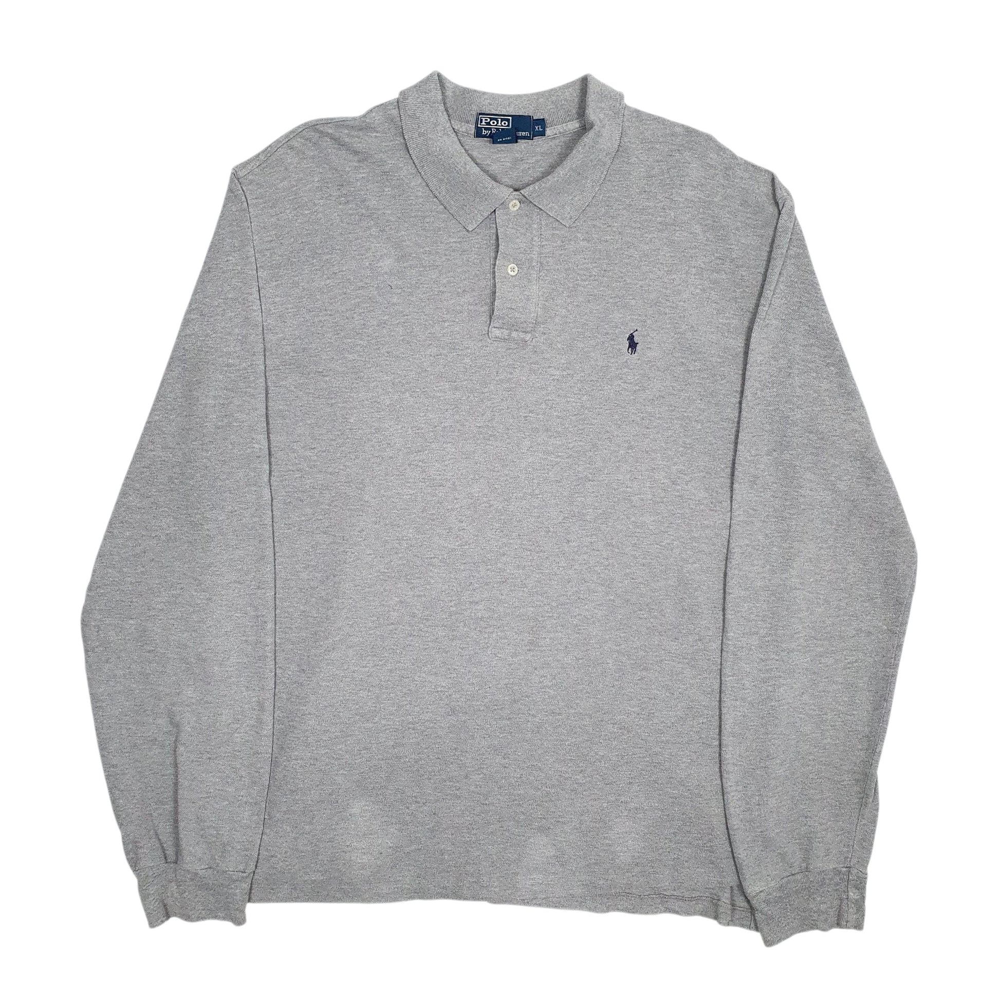Mens Grey Polo Ralph Lauren  Long Sleeve Polo Shirt
