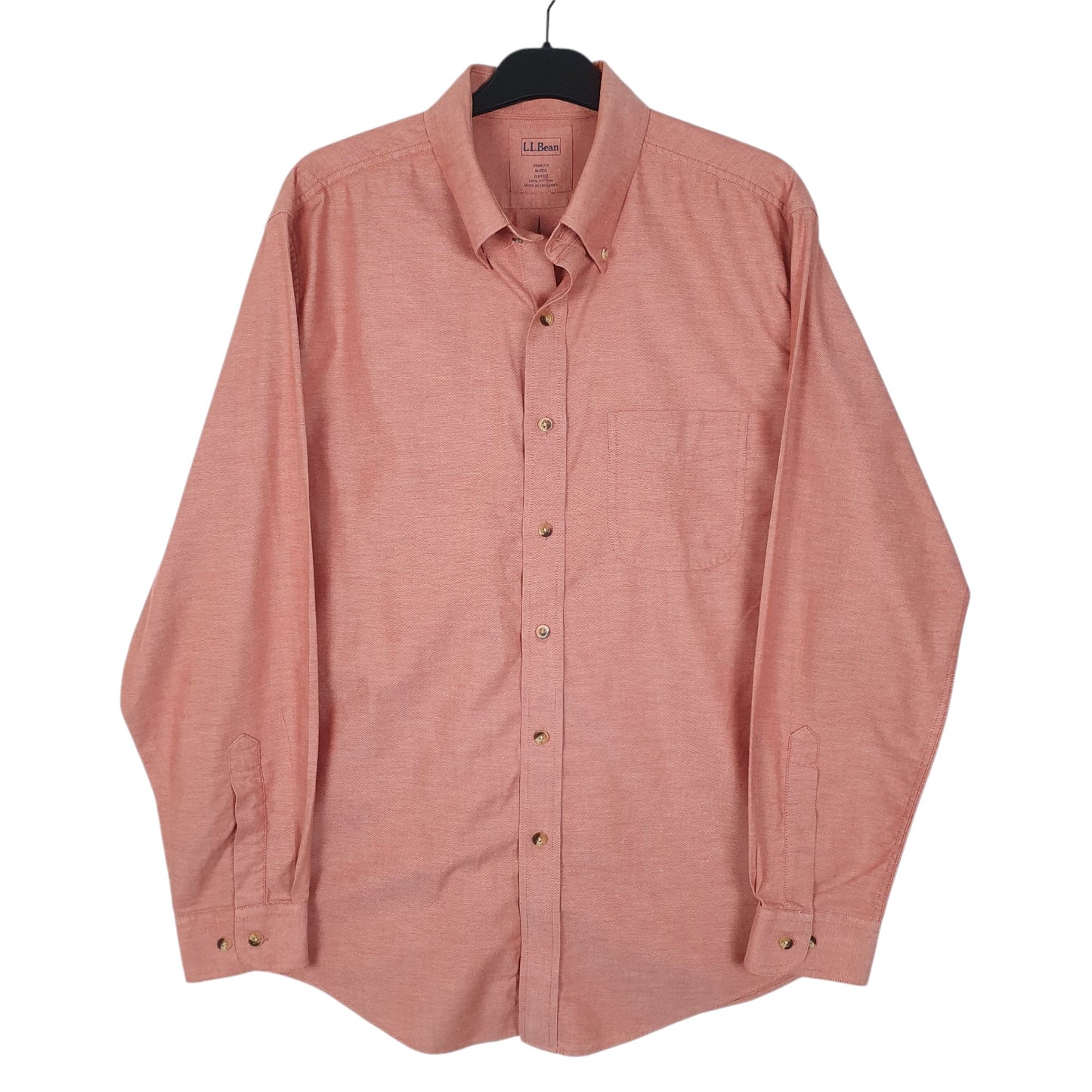 Mens Orange L.L.Bean  Long Sleeve Shirt