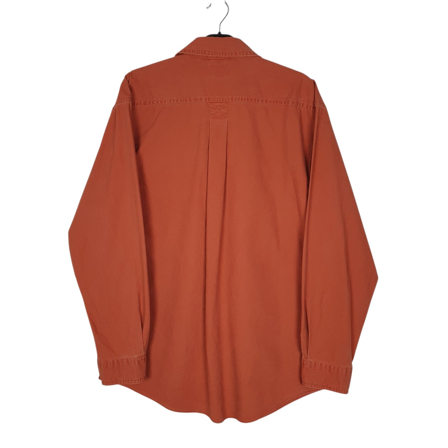 Mens Orange L.L.Bean Sunwashed Canvas  Shirt